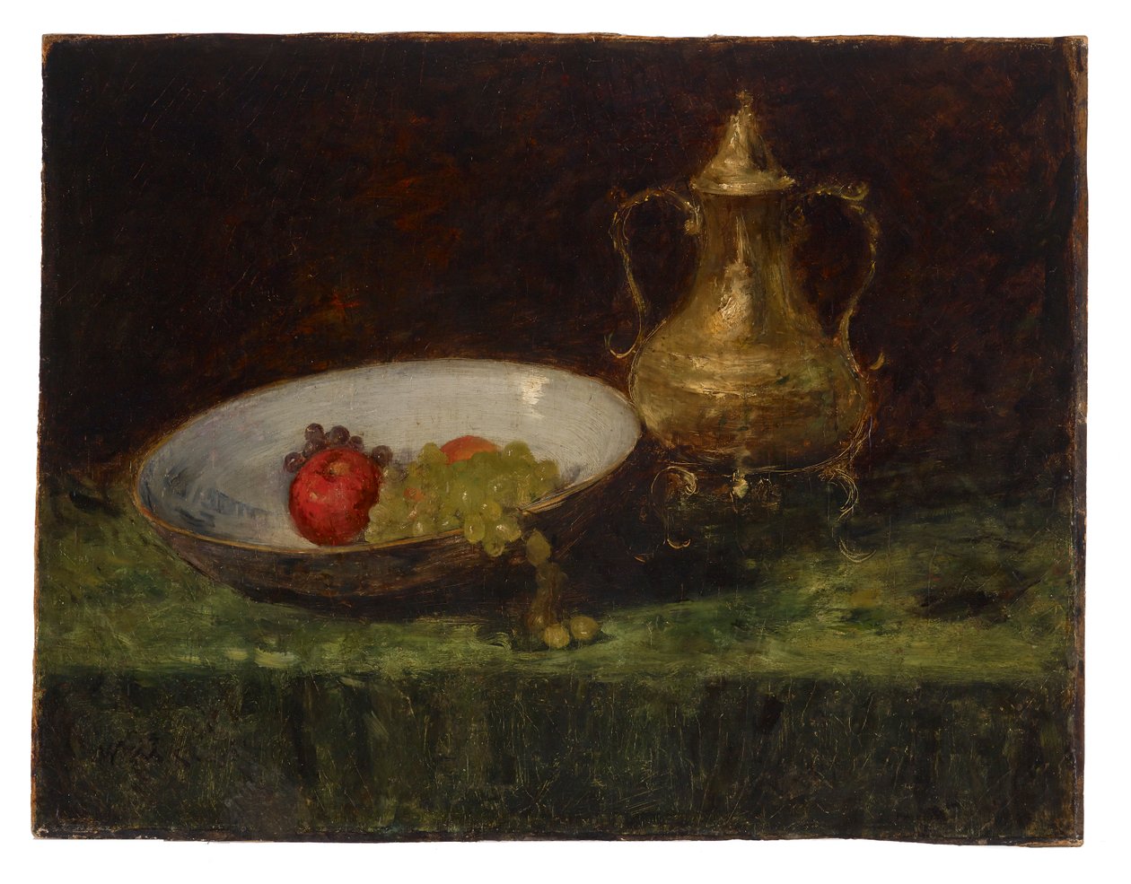 Martwa natura (garnek na owoce i miedź) autorstwa William Merritt Chase