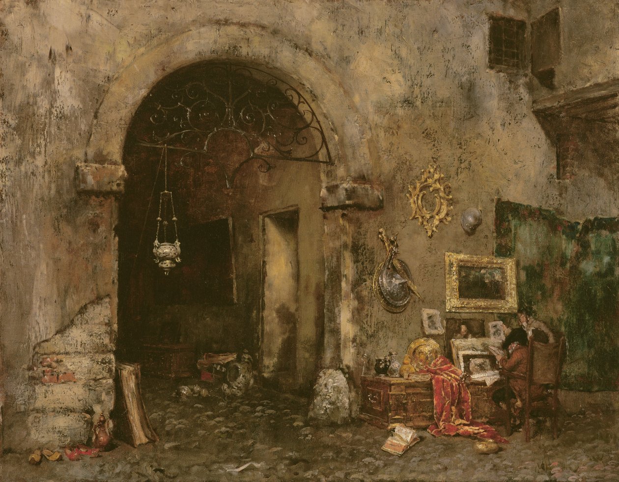Antykwariat, 1879 autorstwa William Merritt Chase