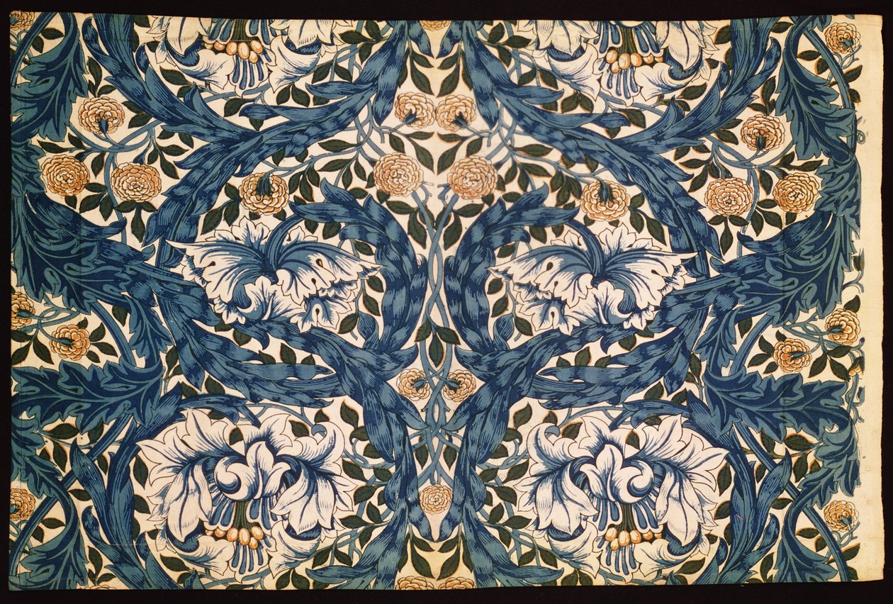 Wzór "African Marigold", 1876 (bawełna drukowana) autorstwa William Morris
