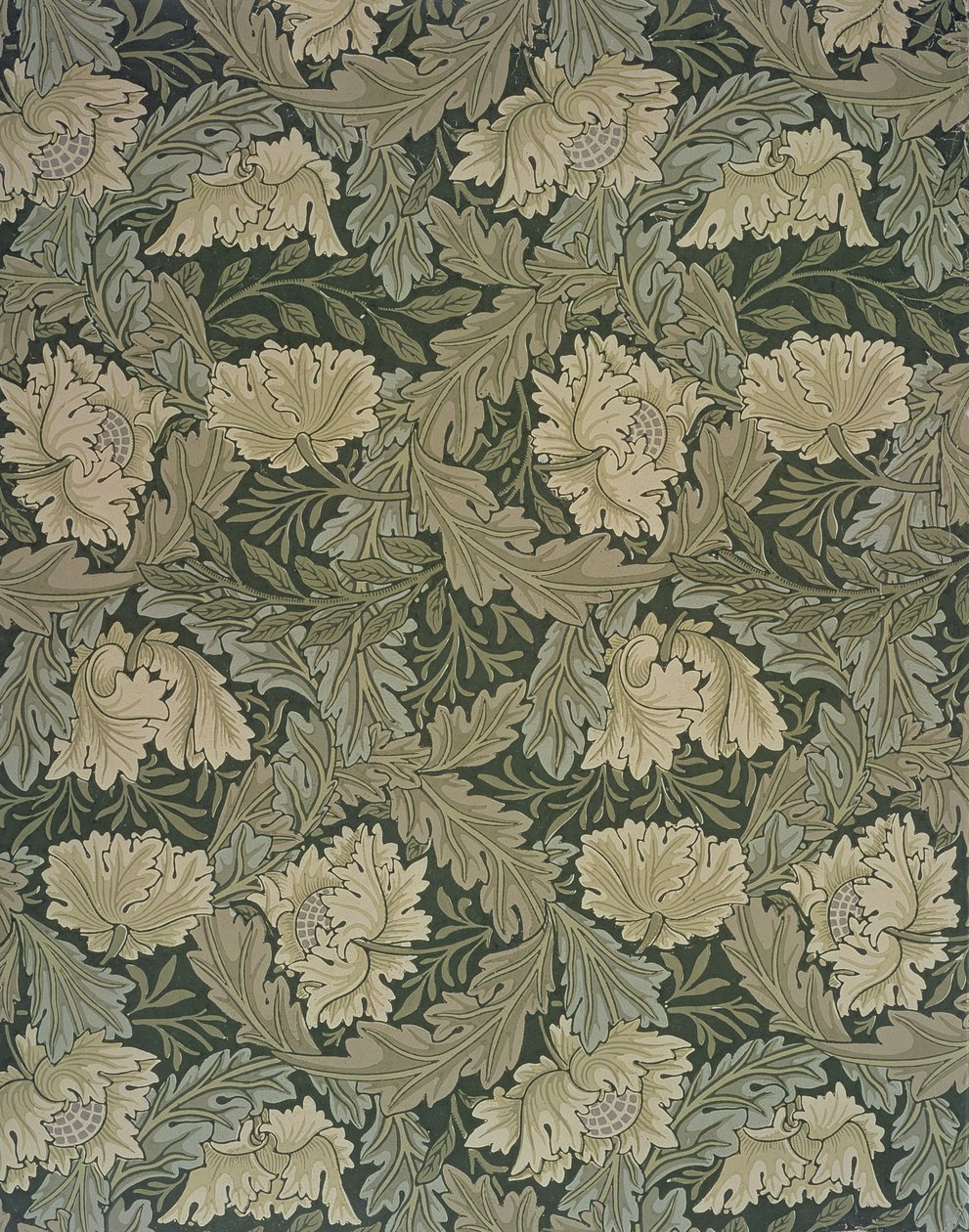 Projekt tapety "Lea", 1885 r. autorstwa William Morris