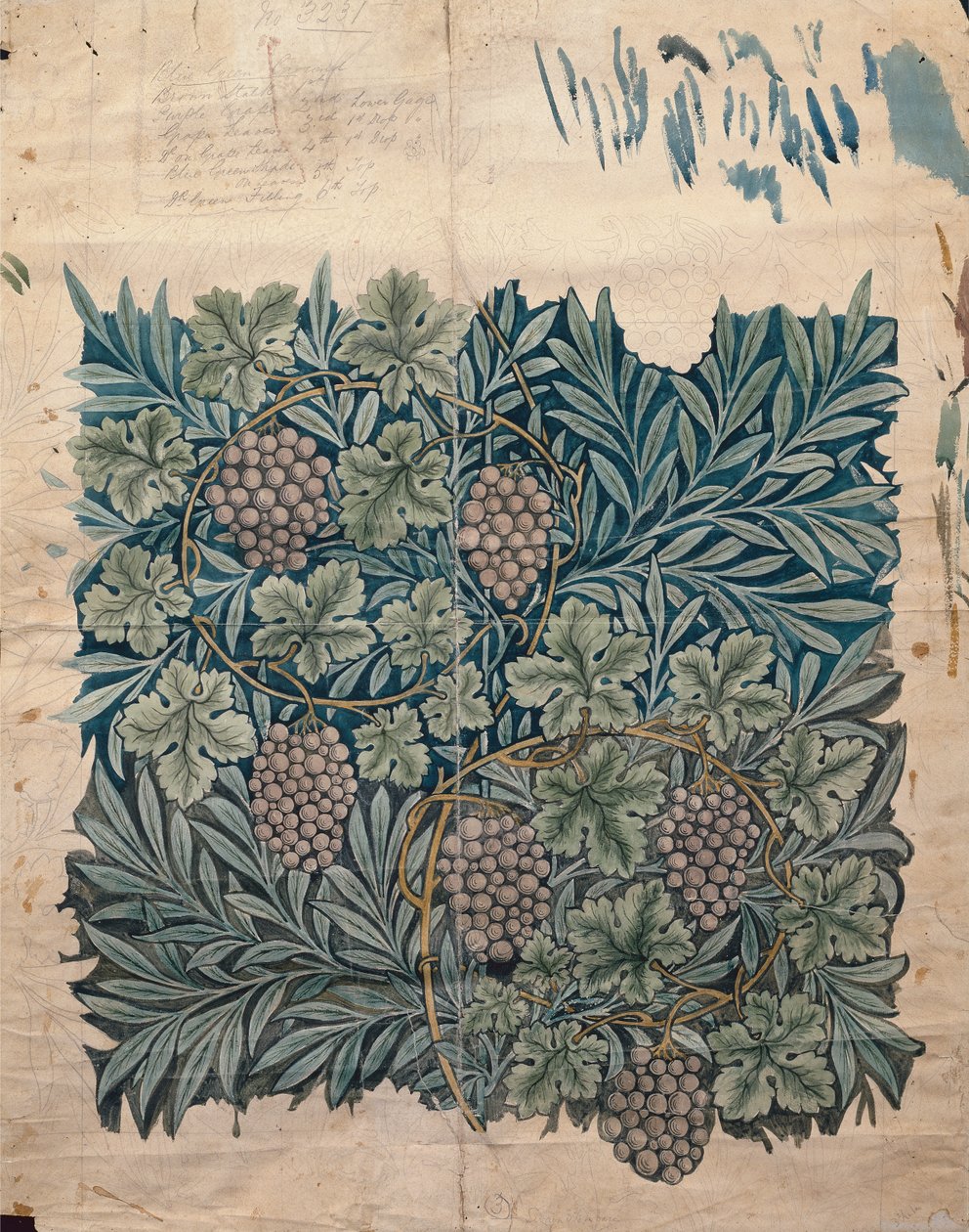 Projekt tapety „Winorośl”, ok. 1872 r. autorstwa William Morris