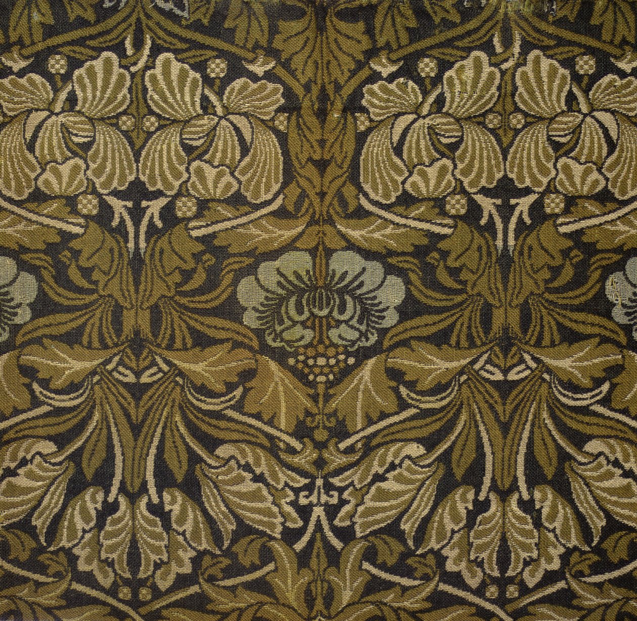 Detal zasłony, Tulipan i Rose Design (bawełna) autorstwa William Morris