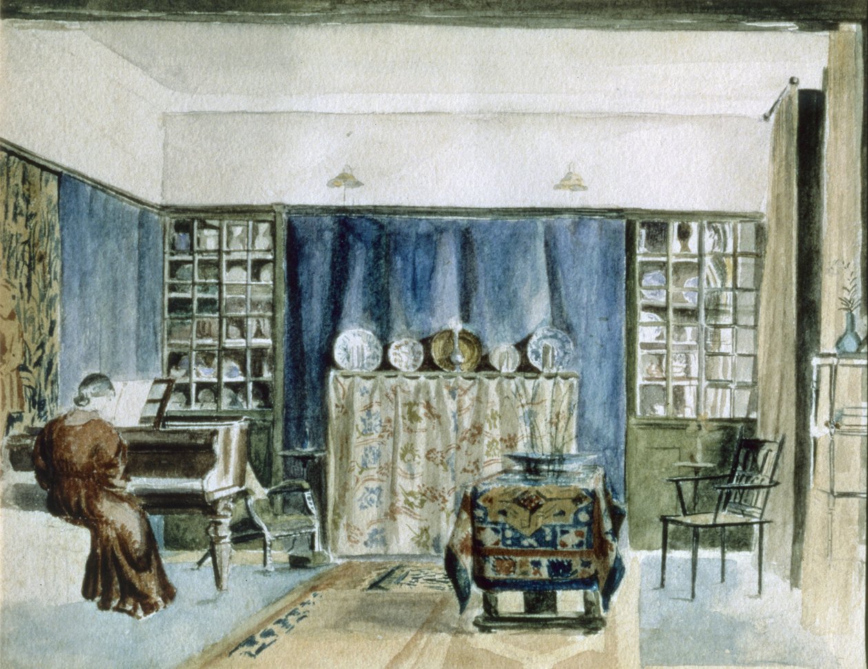 Wnętrze dworu Kelmscott autorstwa William Morris