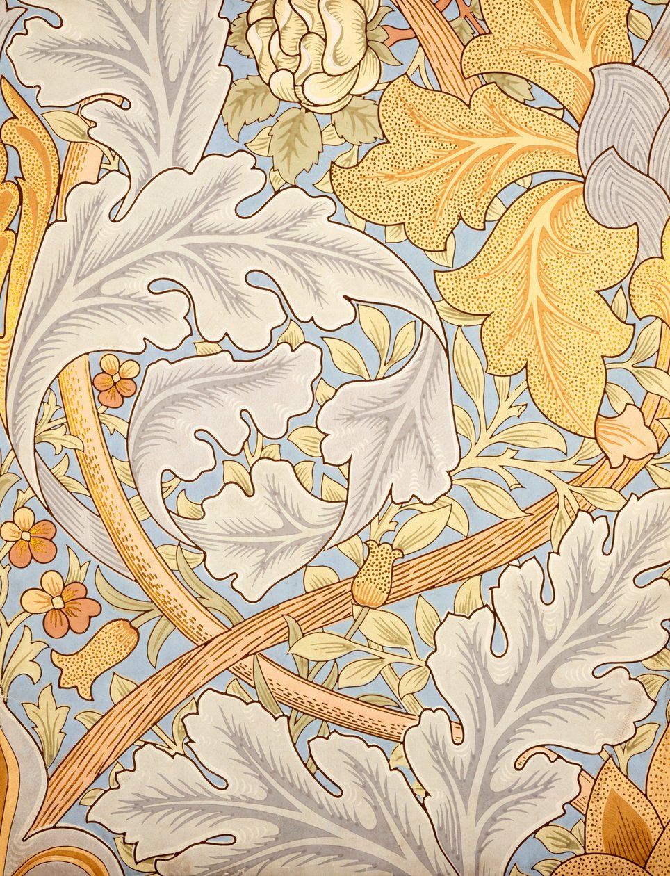 St James Wallpaper Design, 1881 (kolorowy drzeworyt na papierze) autorstwa William Morris