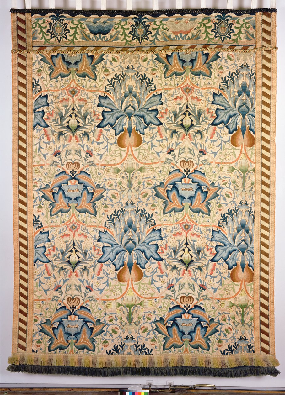 Haftowana zawieszka Karczoch, wykonana przez panią Godman, 1877 (wełna crewel na lnie) autorstwa William Morris