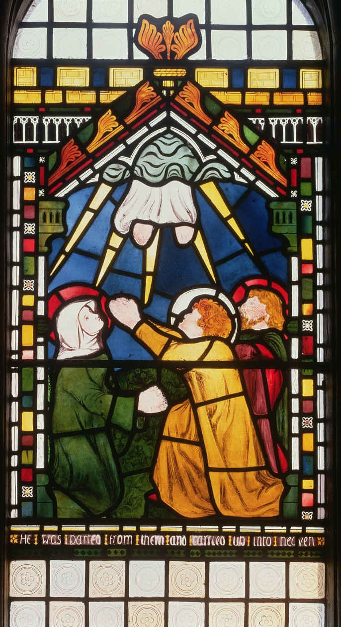 Wniebowstąpienie, 1861 (witraż) autorstwa William Morris
