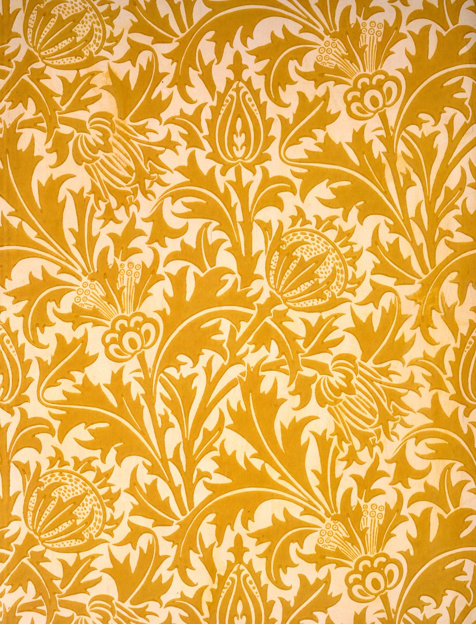 Tapeta „Oset”, koniec XIX wieku (kolorowy drzeworyt na papierze) autorstwa William Morris