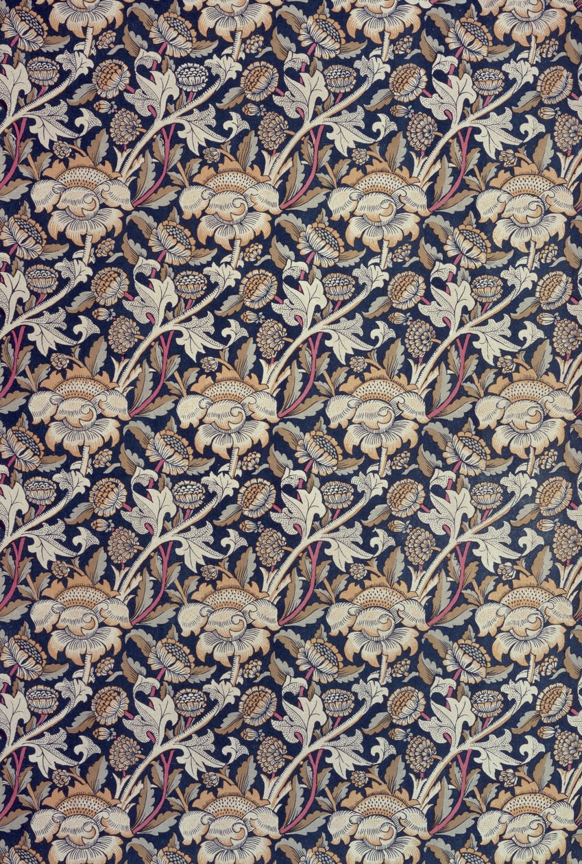 Wzór „Wey”, 1883 (bawełna drukowana) autorstwa William Morris