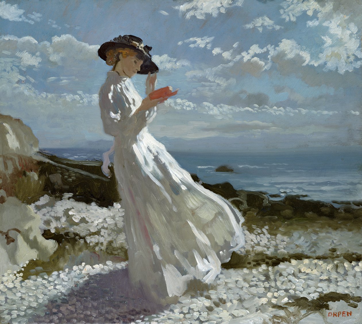 Grace czytanie w Howth Bay autorstwa William Orpen