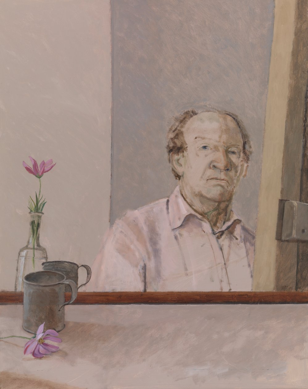 Autoportret z kubkiem, 2009 autorstwa William Packer