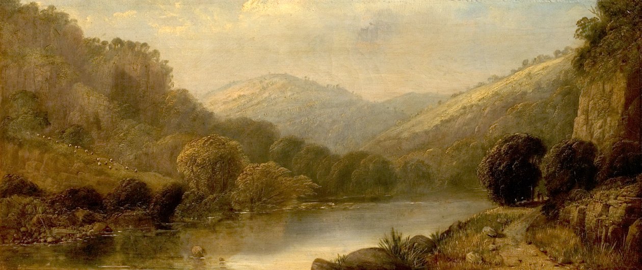 Wieże Dovedale, Derbyshire, 1843 autorstwa William Parrott