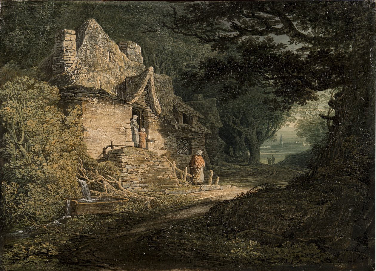 Domek przy leśnej ścieżce, 1797 autorstwa William Payne