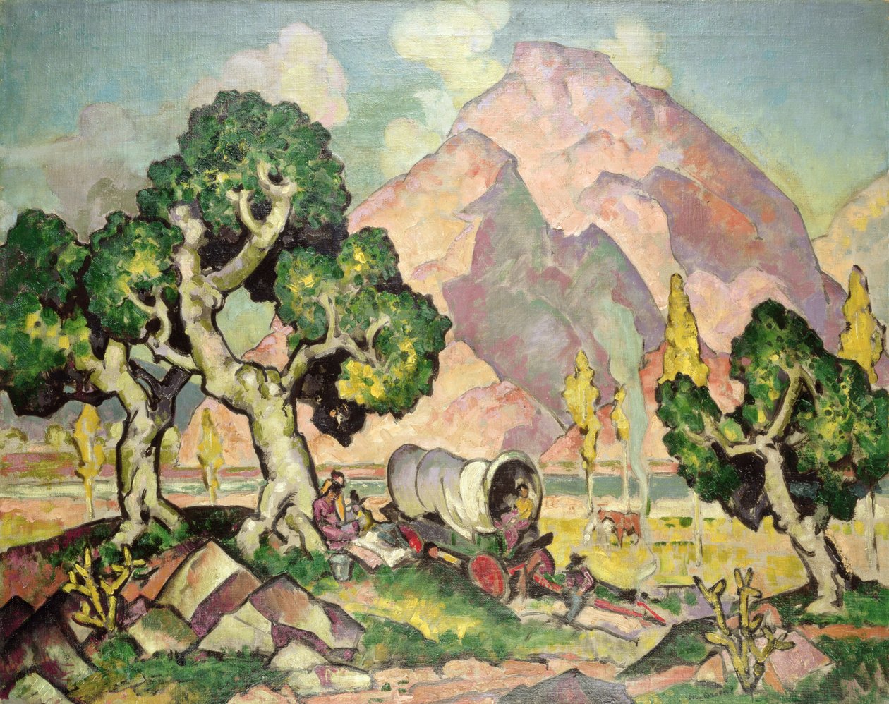 Droga do Taos w Rio Grande autorstwa William Penhallow Henderson