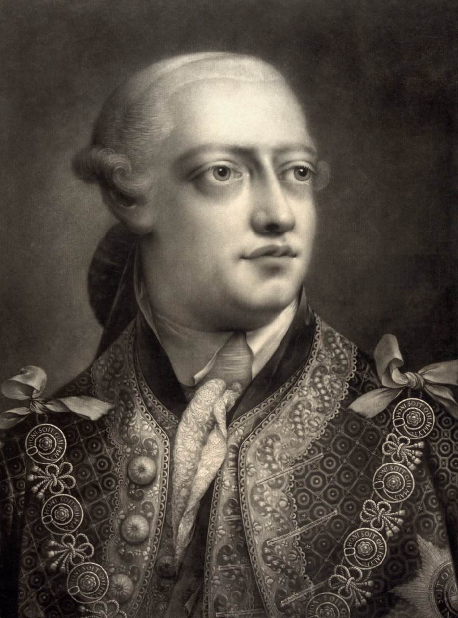 Jerzy III, po mezzotincie Thomasa Frye autorstwa William Pether