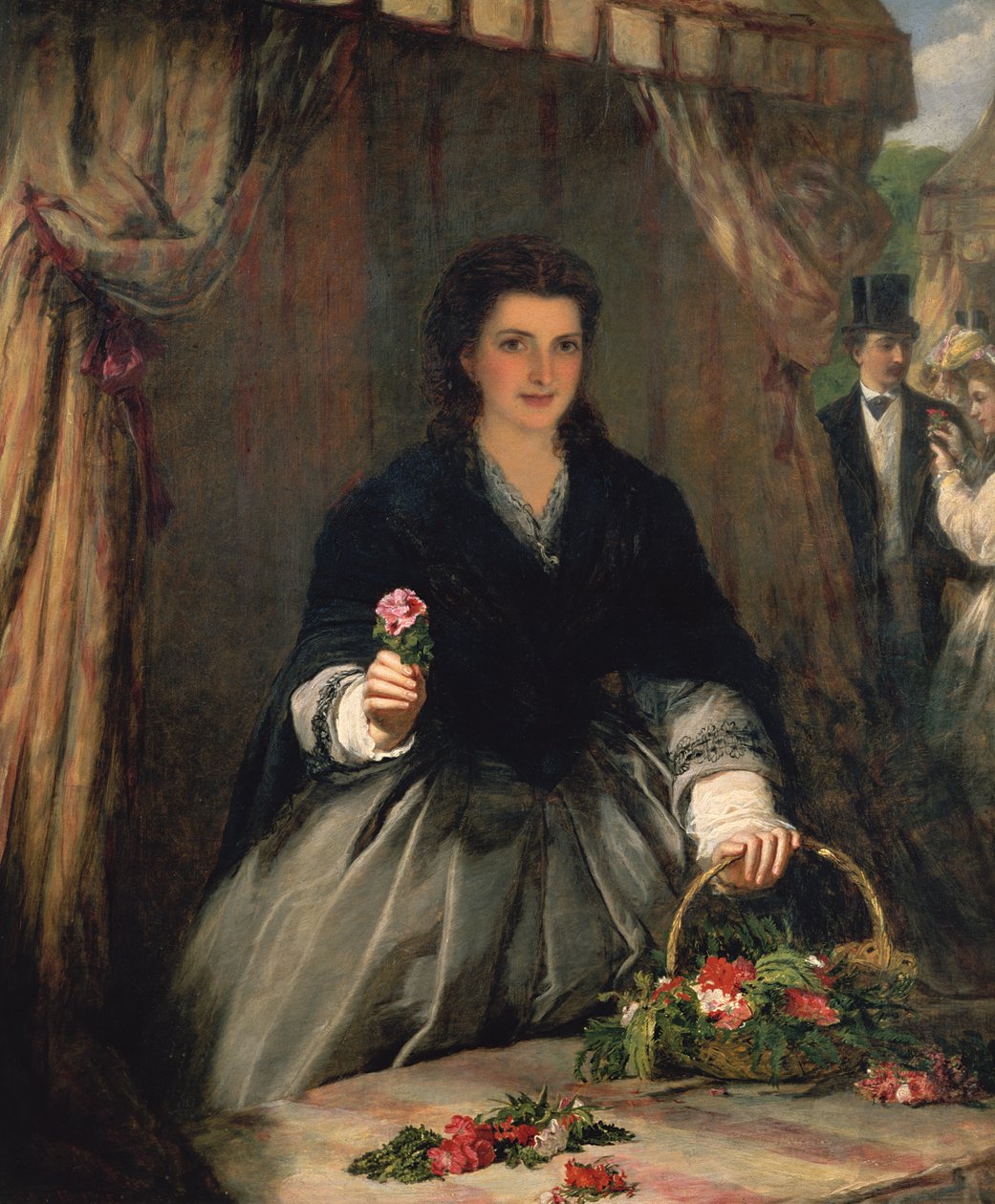 Sprzedawca kwiatów, 1865 autorstwa William Powell Frith