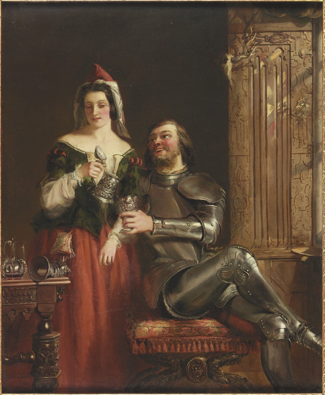Rycerz i pokojówka autorstwa William Powell Frith