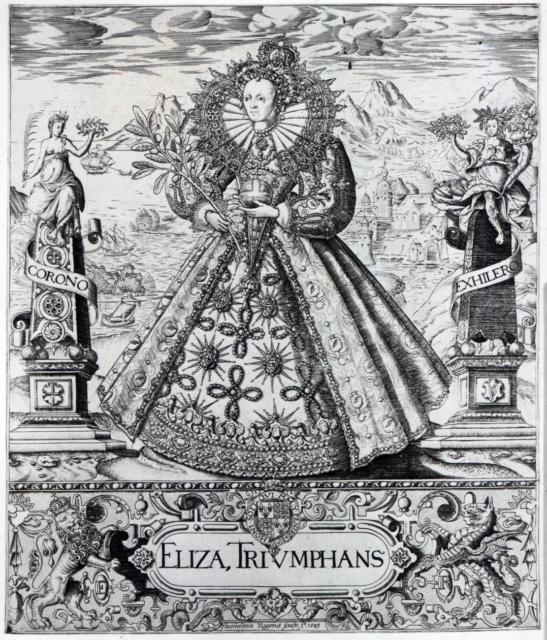 Eliza triumfująca, 1589 autorstwa William Rogers