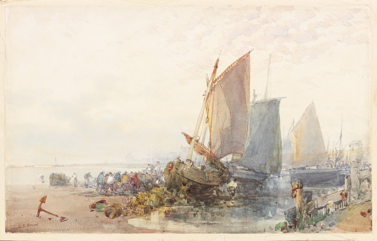 Łodzie rybackie (akwarela na papierze) autorstwa William Roxby Beverly