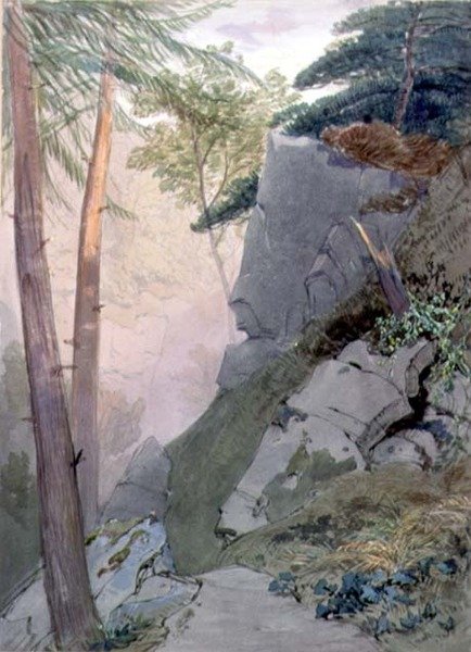 Wąwóz (wc na papierze) autorstwa William Roxby Beverly