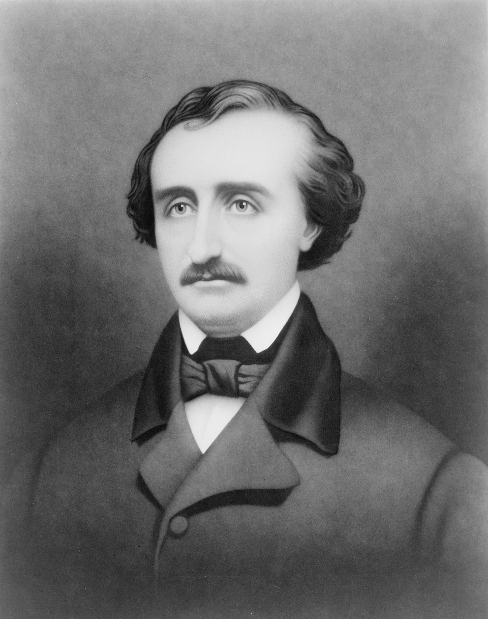 Edgar Allan Poe, 1896 (mezzotinta) autorstwa William Sartain