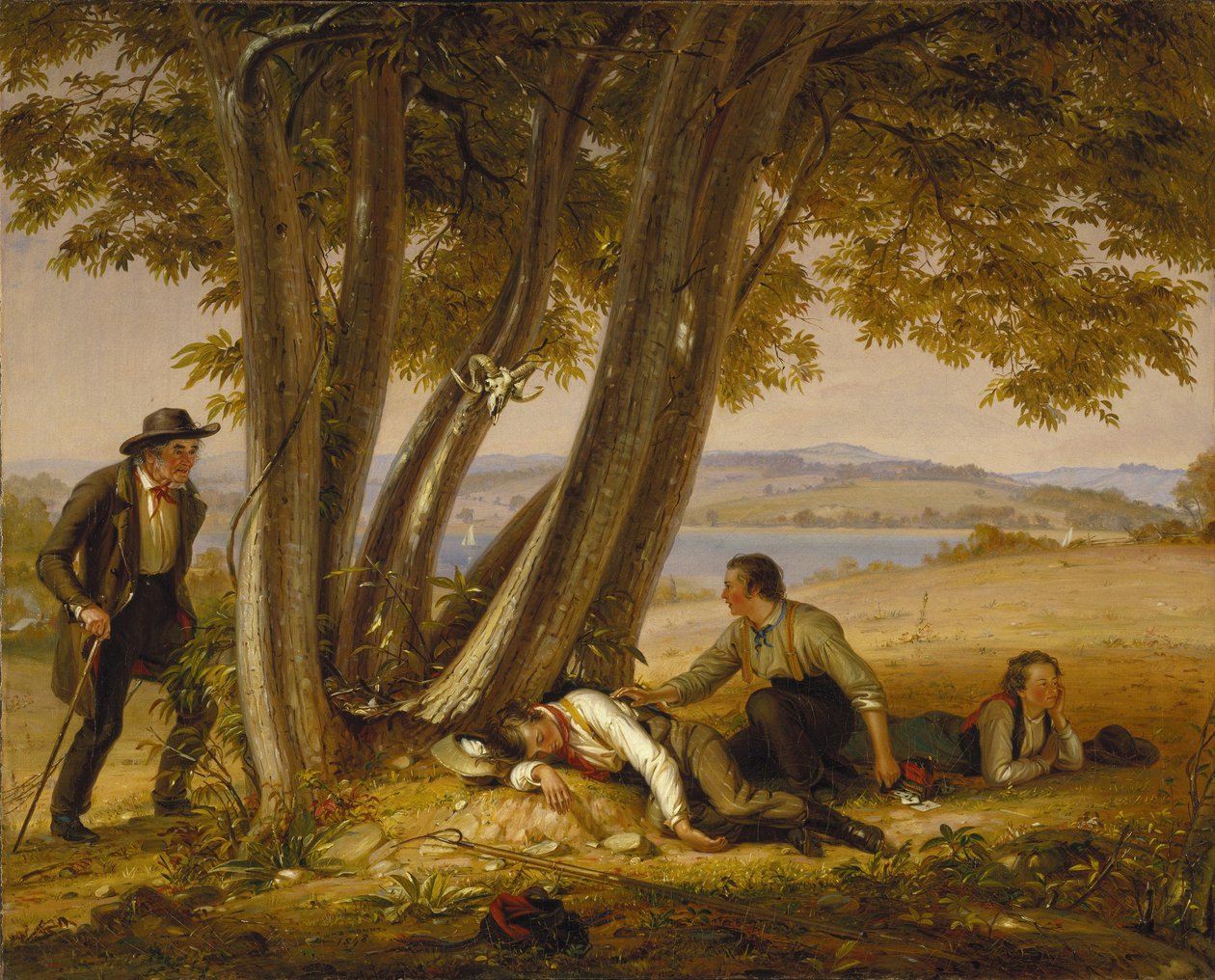 Przyłapani na drzemce (chłopcy przyłapani na drzemce na polu) autorstwa William Sidney Mount