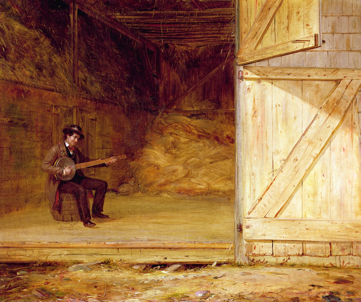 Gracz Banjo, 1850-55 autorstwa William Sidney Mount