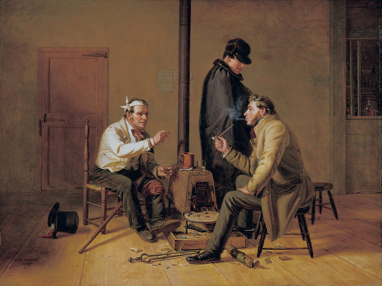 Trudna historia - Scena w wiejskiej tawernie, 1837 autorstwa William Sidney Mount