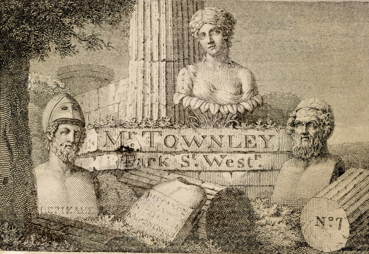 Wizytówka Charlesa Townleya (1737-1805) autorstwa William Skelton