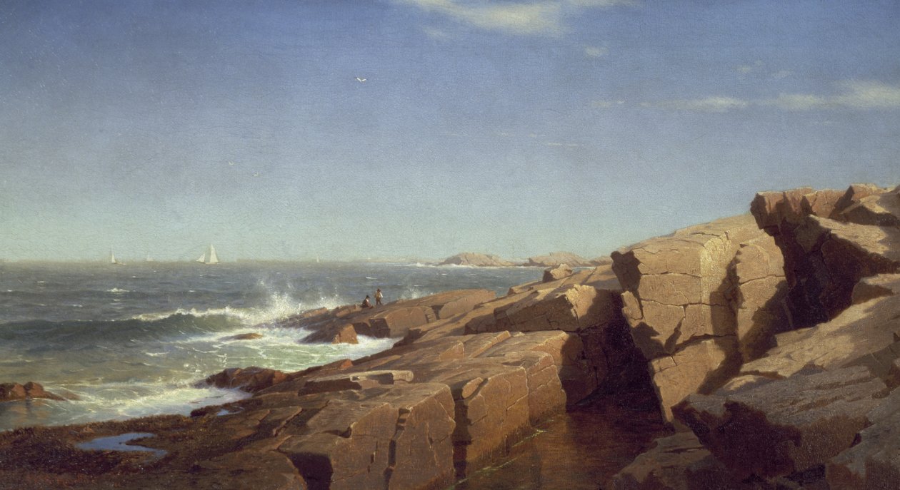 Skały w Nahant, 1864 autorstwa William Stanley Haseltine