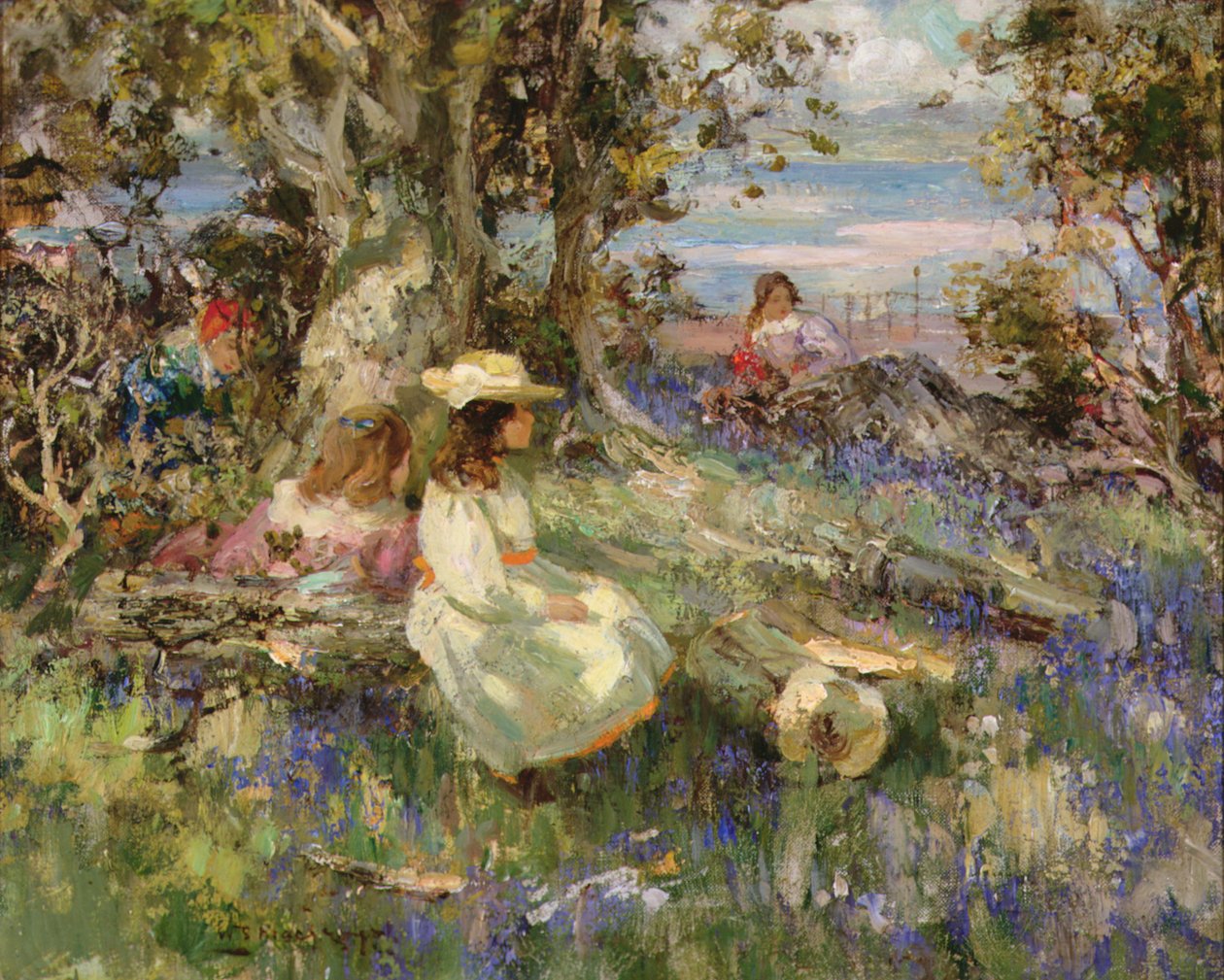 Bluebell Wood nad morzem, Galloway autorstwa William Stewart MacGeorge