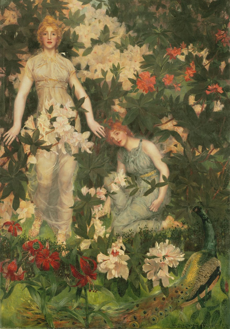 Leontium i Ternissa w ogrodzie Epikura autorstwa William Edward Stott
