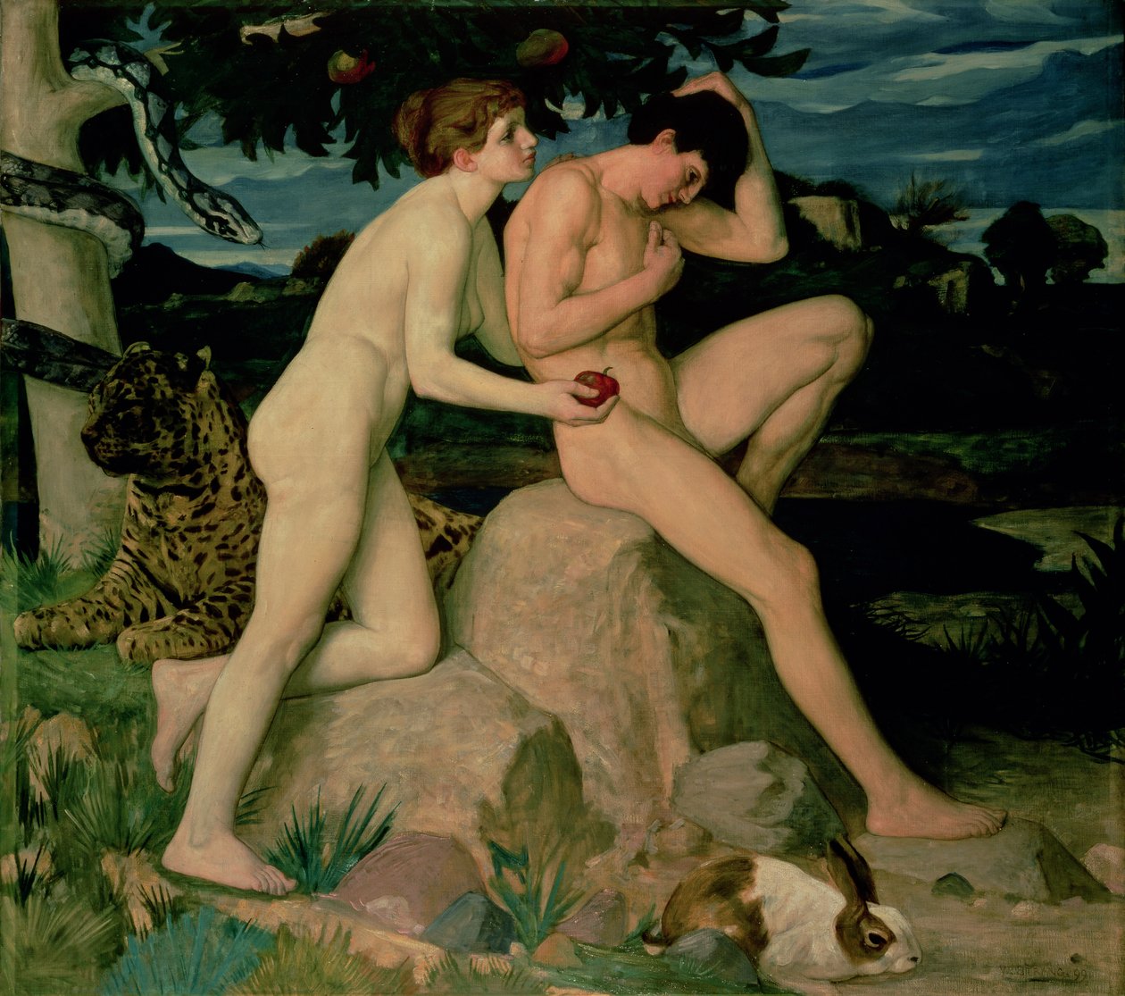 Adam i Ewa autorstwa William Strang