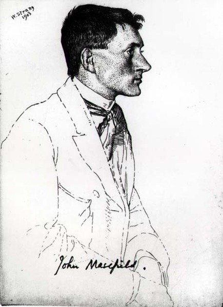 John Masefield (1878-1967) (tusz na papierze) autorstwa William Strang