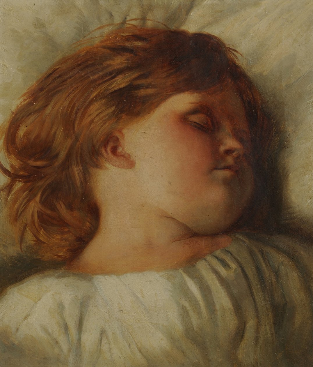 Śpiące dziecko - wnuczka, ok. 1896 r. autorstwa William Strutt