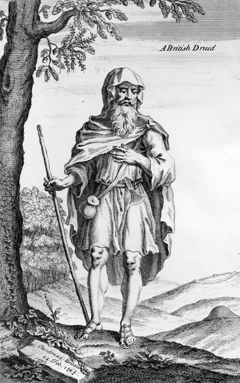 Brytyjski Druid, rytowany przez van der Guchta, 1723 autorstwa William Stukeley