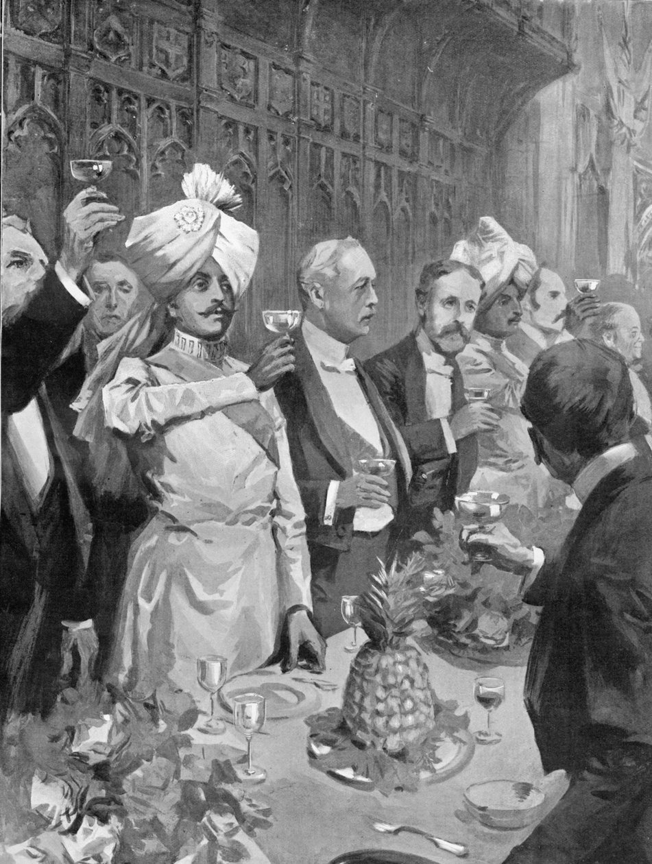 Bankiet Koronacji Cesarstwa w Guildhall, ilustracja z 