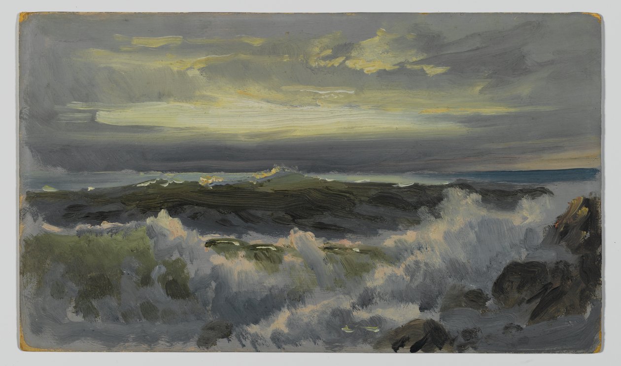 Szorstkie fale, po 1890 (olej na desce kompozycyjnej) autorstwa William Trost Richards