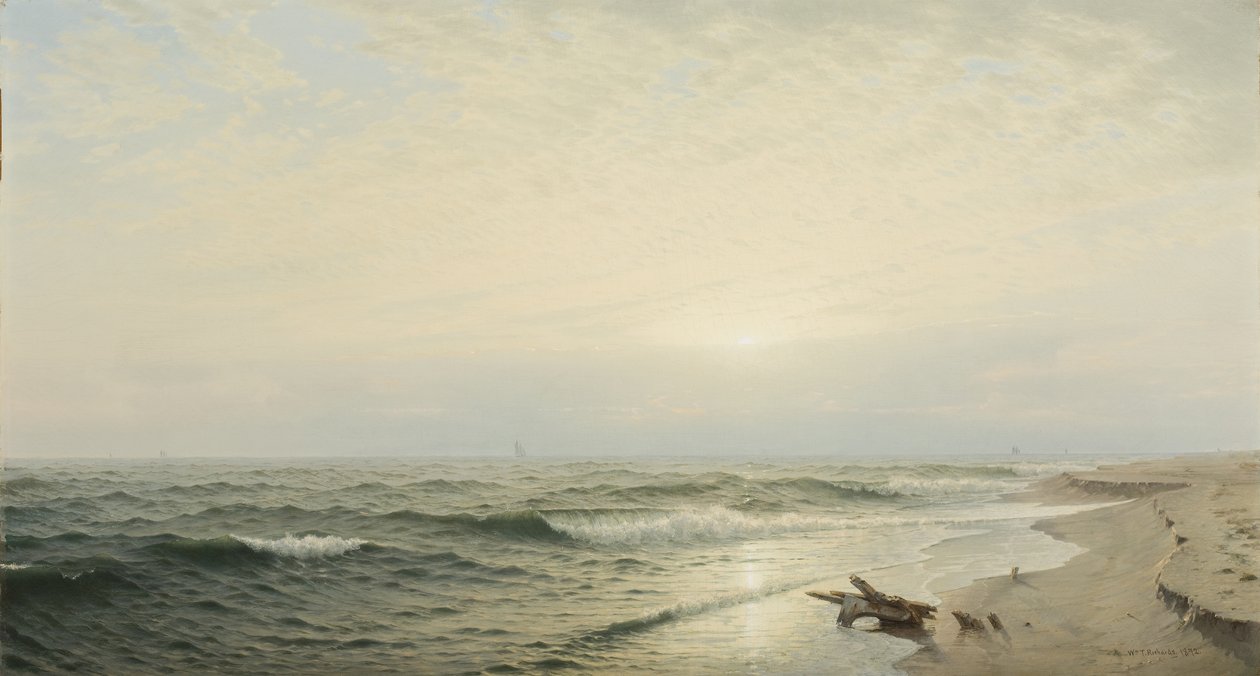Plaża w Long Branch: Wschód słońca, 1872 autorstwa William Trost Richards