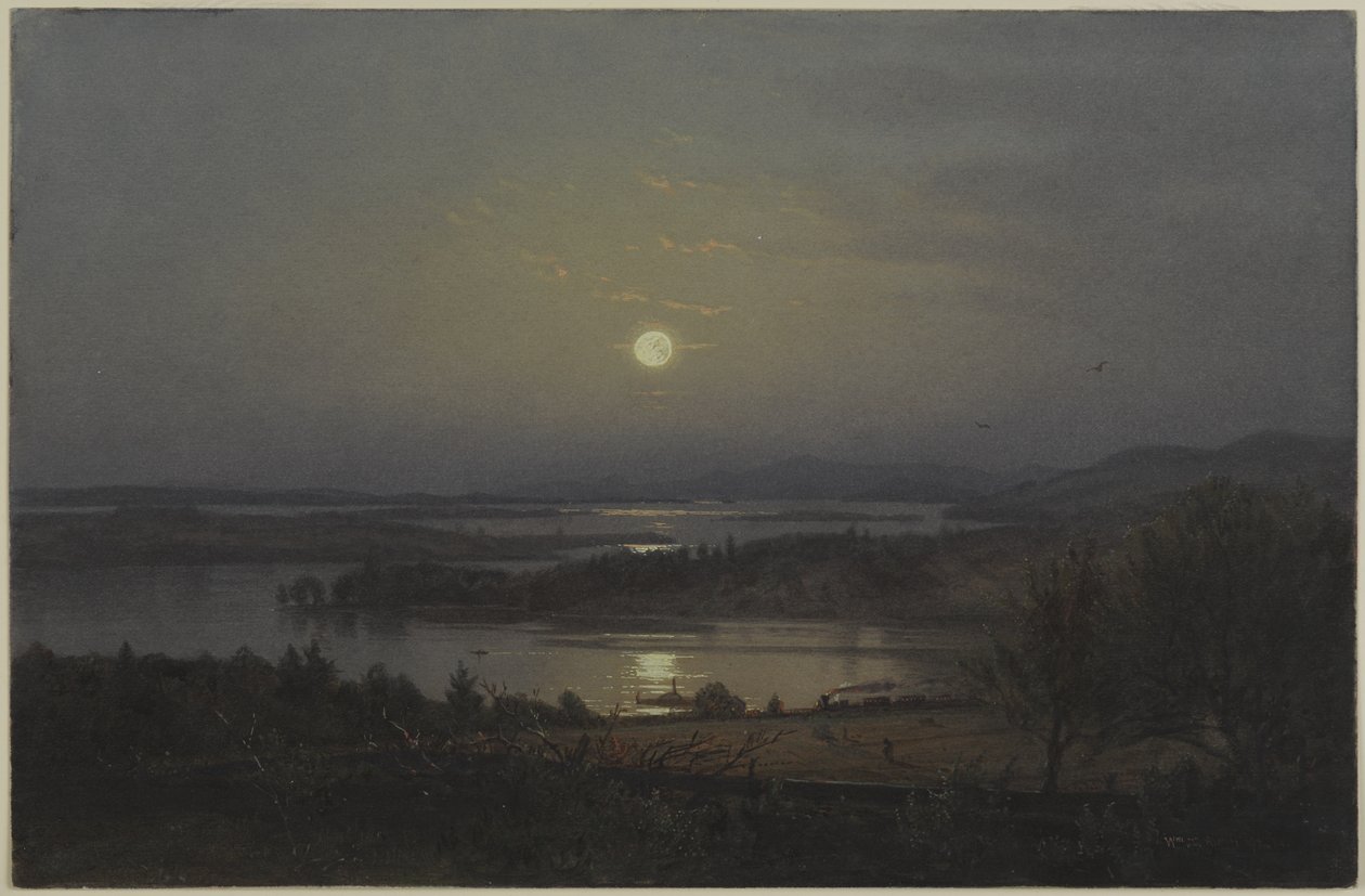 Jezioro Winnipesaukee, 1874 (wc na papierze) autorstwa William Trost Richards