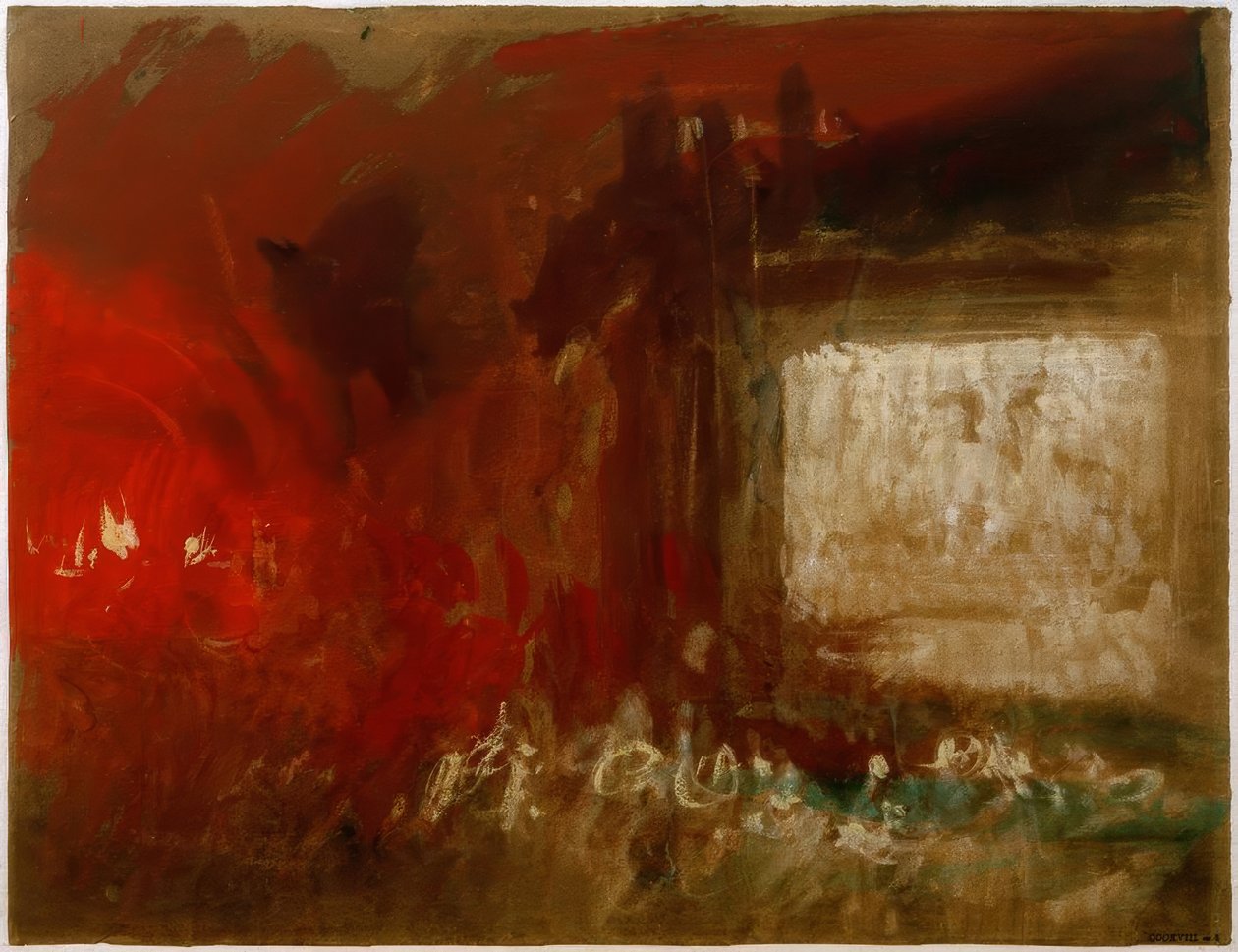 Studium światła ognistego (Wenecja?) autorstwa Joseph Mallord William Turner
