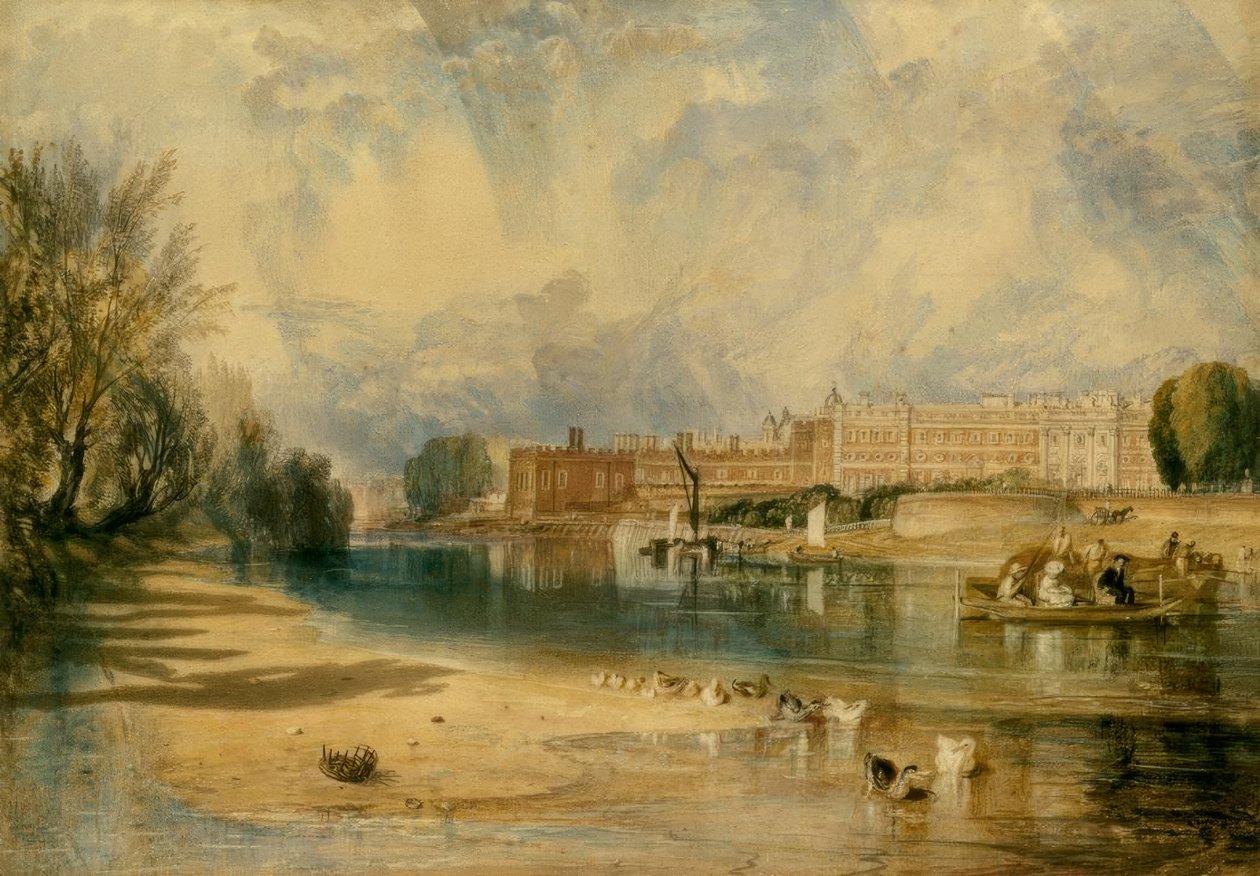 Pałac Hampton Court autorstwa Joseph Mallord William Turner