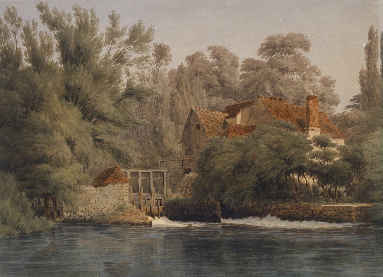 Iffley Mill (akwarela z długopisem i brązowym tuszem) autorstwa Joseph Mallord William Turner