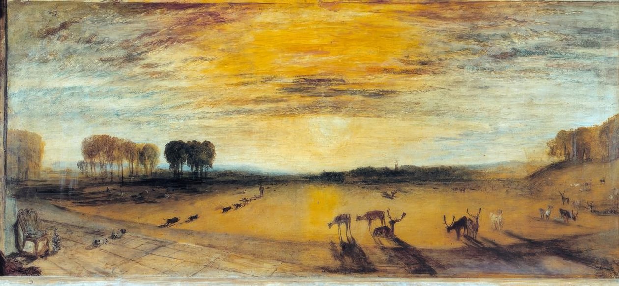 Petworth Park: Kościół Tillington w oddali autorstwa Joseph Mallord William Turner