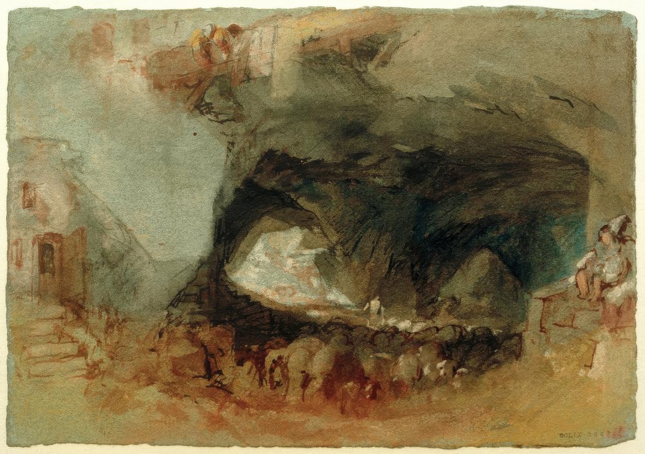 Wnętrze jaskini niedaleko Saumur autorstwa Joseph Mallord William Turner