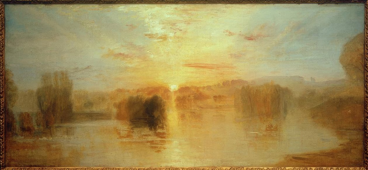 Jezioro, Petworth, Zachód słońca; Przykładowe badanie autorstwa Joseph Mallord William Turner