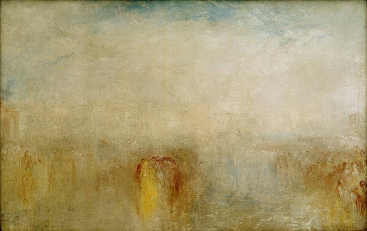 Festiwal wenecki: widok na Bacino, z Doganą na autorstwa Joseph Mallord William Turner