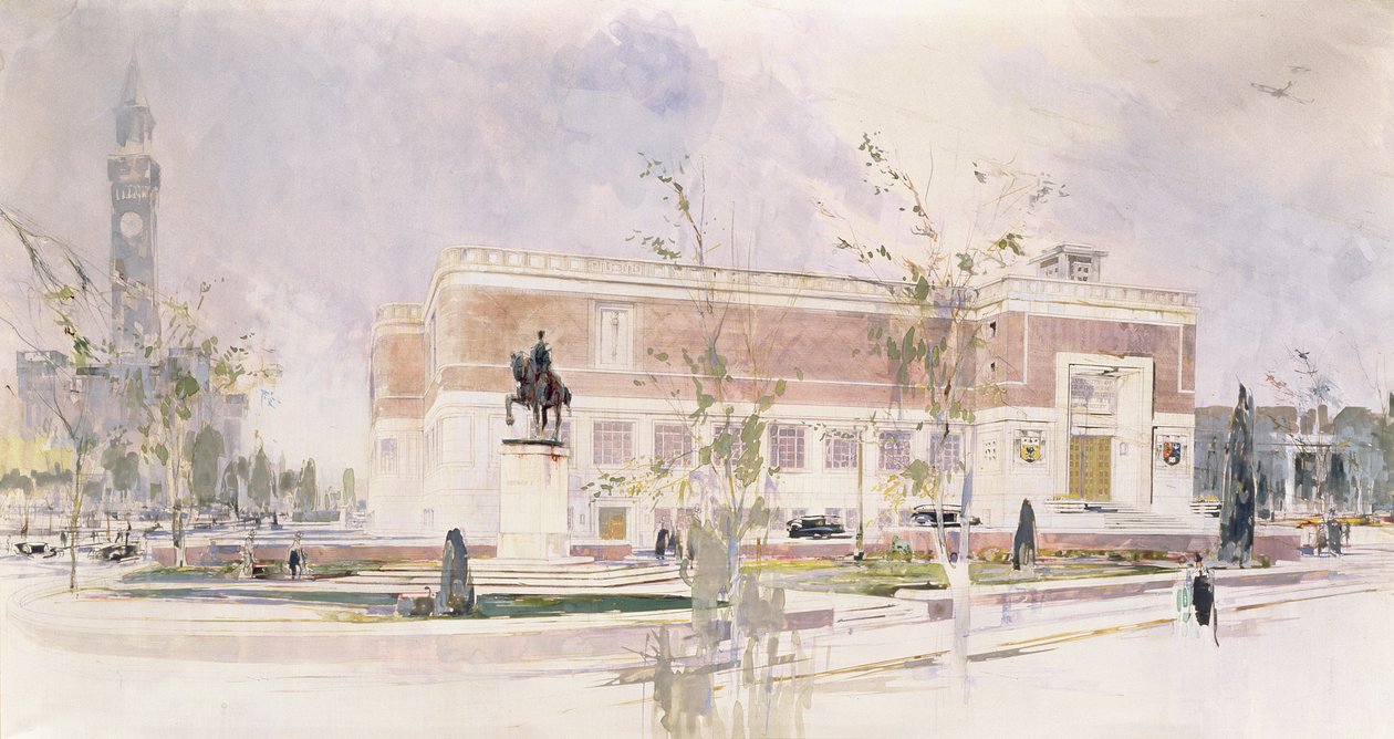 The Barber Institute of Fine Arts (wc i bodycolour na papierze) autorstwa William Walcot