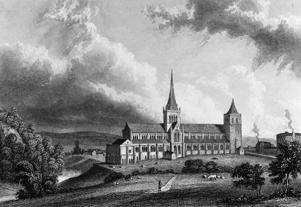 Katedra w Glasgow, grawerowane przez Edwarda Findena, c.1830 (grafika) autorstwa William Westall
