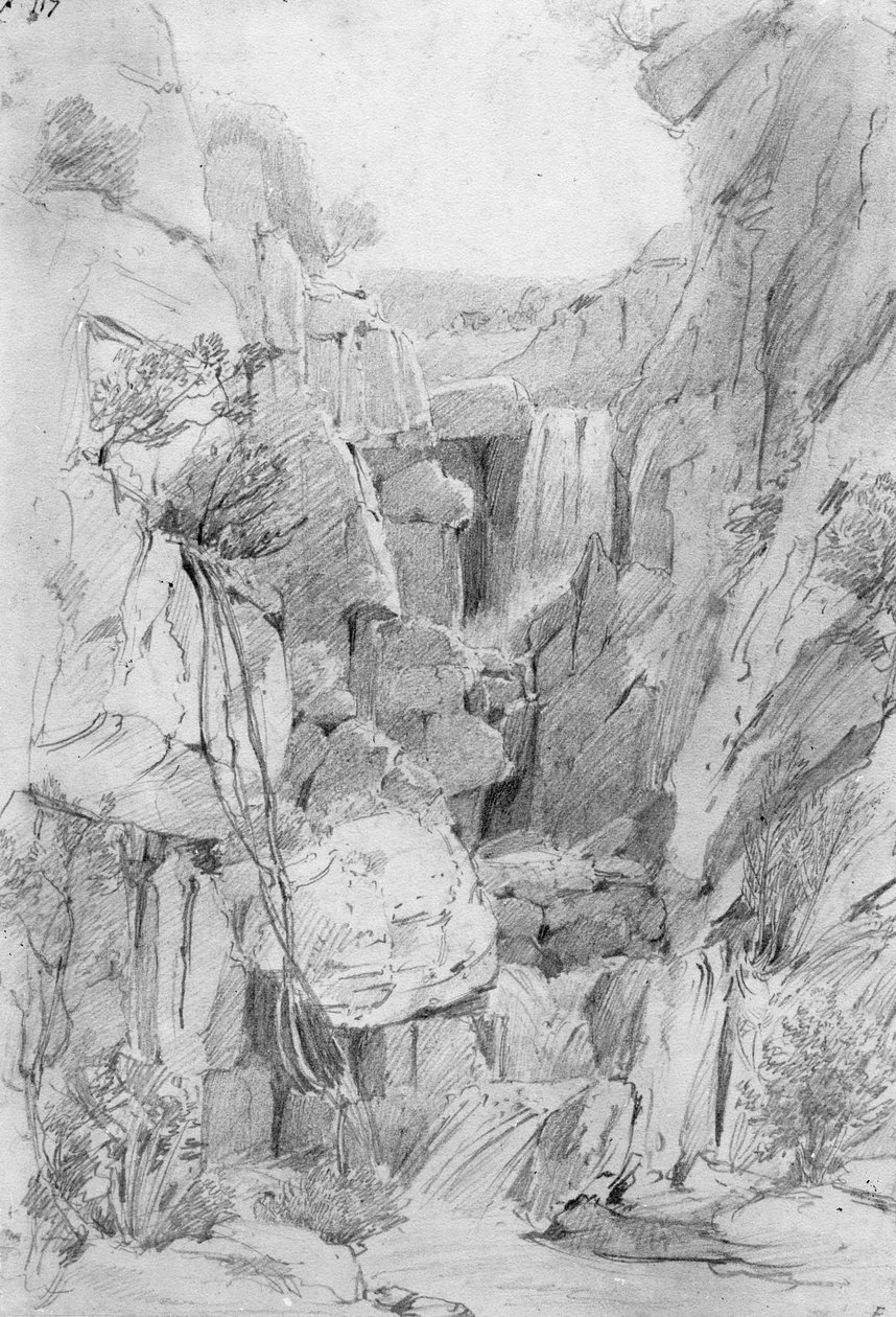 Kloof na Górze Stołowej, 1801 autorstwa William Westall