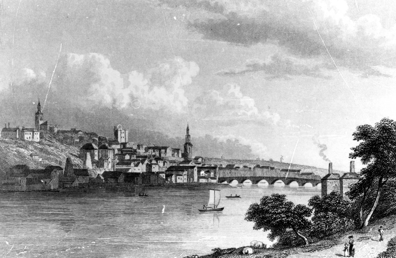 Newcastle z Lasu Askew, grawerowane przez Edwarda Francisa, 1829 autorstwa William Westall